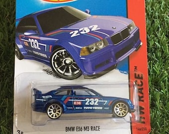 Hot Wheels BMW E36 M3 Race Blue HW Race Perfect Birthday  Gift Rare Miniature Collectable Model