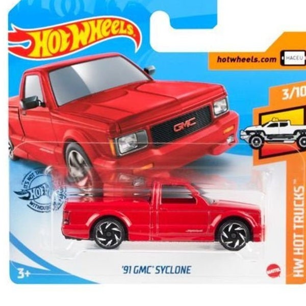 Hot Wheels '91 GMC Syclone Red Hw Hot Trucks  Perfect Birthday  Gift Miniature Collectable Model Toy Car