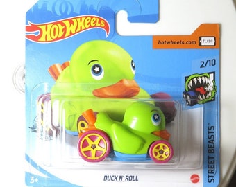Hot Wheels Duck N' Roll Green HW Street Beasts Perfect Birthday Gift Rare Miniature Toy Car