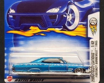 Hot Wheels 1965 Pontiac Bonneville 2003 First Editions Metallic Blue Perfect Birthday Gift Miniature Collectable Model Toy Car