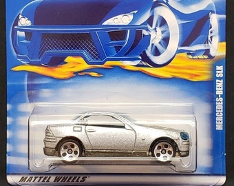 Hot Wheels Mercedes-Benz SLK Silver Vintage 2000 Edition Perfect Birthday Gift Miniature Collectable Model Toy Car