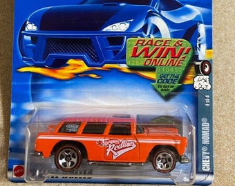 Hot Wheels Chevy Nomad Red Die-Cast Metal 2001 Edition Regalo de cumpleaños perfecto Raro coche de juguete coleccionable en miniatura