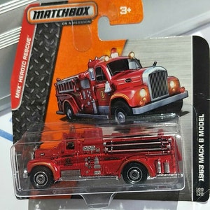 Matchbox 1963 Mack B Model Red MBX Heroic Rescue Perfect Birthday Gift Role Playing Miniature Toy Car image 3