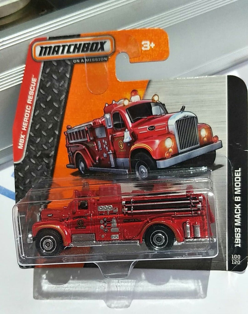 Matchbox 1963 Mack B Model Red MBX Heroic Rescue Perfect Birthday Gift Role Playing Miniature Toy Car image 3