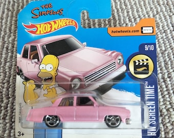 Hot Wheels The Simpsons Family Car Pink Hw Screen Time  Perfect Birthday Gift Miniature Collectable Model Toy Car