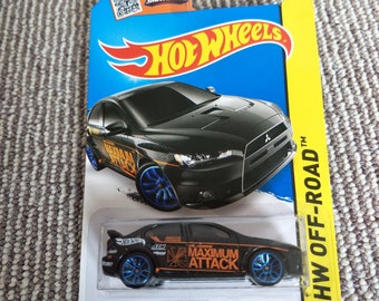 Hot Wheels Mitsubishi Lancer Evolution Black HW Off Road  Perfect Birthday Gift Rare Miniature Collectable Model Toy Car