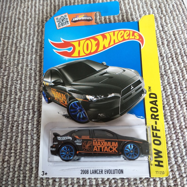 Hot Wheels Mitsubishi Lancer Evolution Black HW Off Road Perfect Birthday Gift Rare Miniature Collectable Model Toy Car image 1