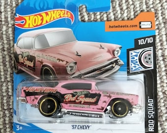 Hot Wheels 2020 '57 Chevy *180/250 HW Rod Squad *10/10 GHD26 Pink Short Card 