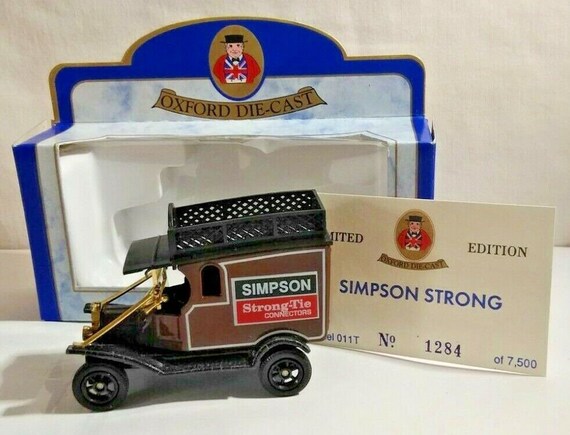 Oxford Diecast Model T Ford Van Simpson Strong Tie Connectors