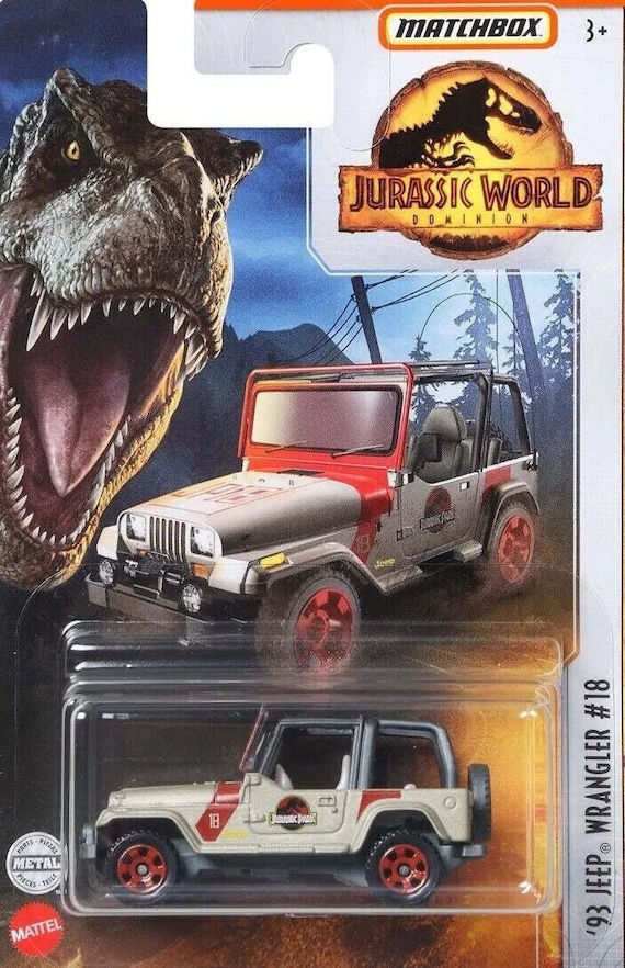 Matchbox 1993 Jeep Wrangler Grey Jurassic Park Birthday Gift Rare Miniature Collectable Toy Car Valentine s Day Gift Etsy