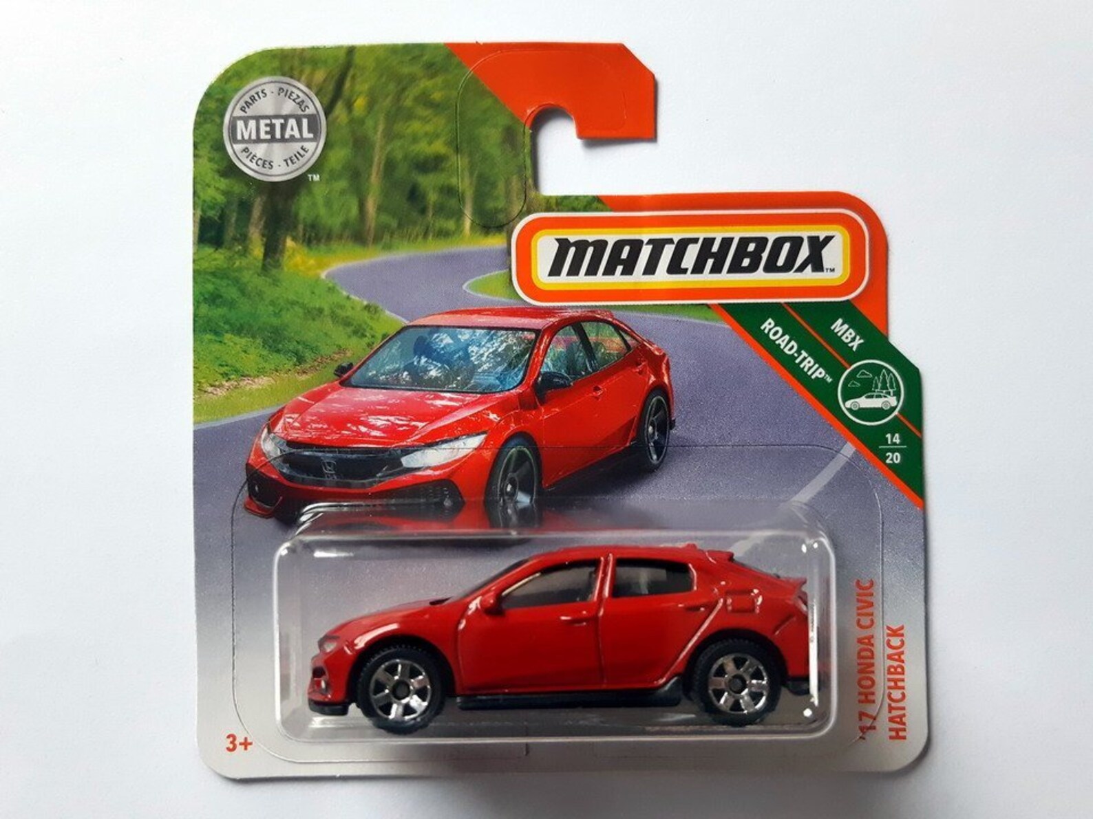 Matchbox '17 Honda Civic Hatchback Red MBX Road Trip Long Etsy