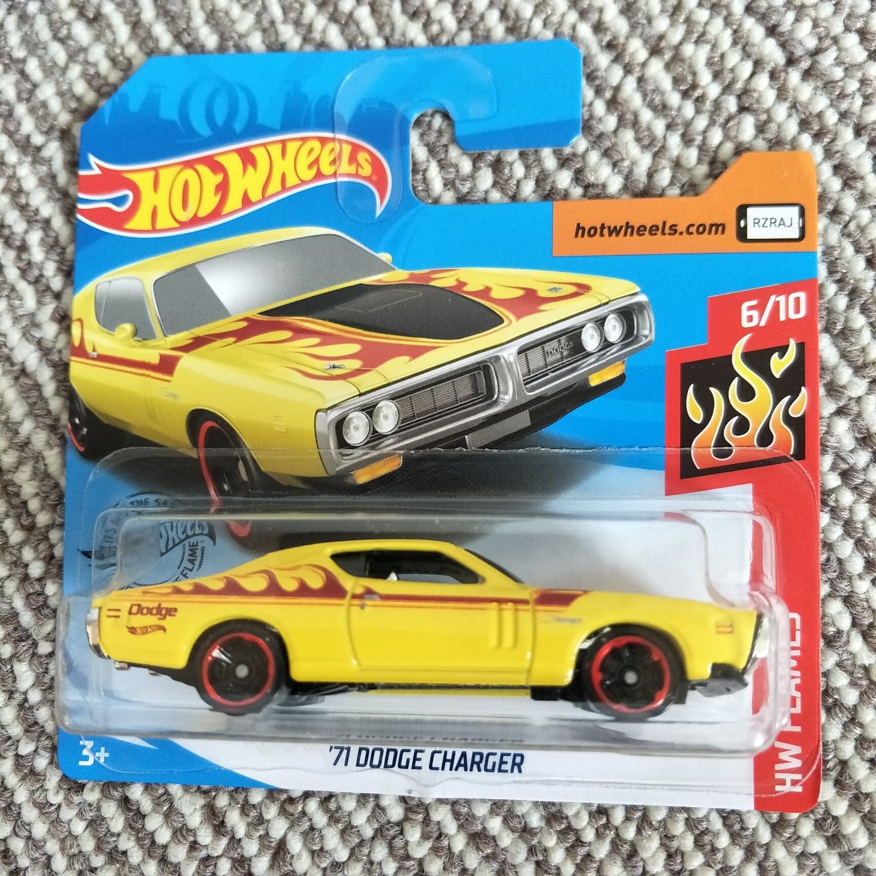 Hot Wheels '71 Dodge Charger Yellow HW Flames Perfect - Etsy