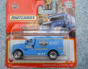 Matchbox International Armored Car National Security Blue Perfect Birthday  Gift Rare Miniature Collectable Model Toy Car