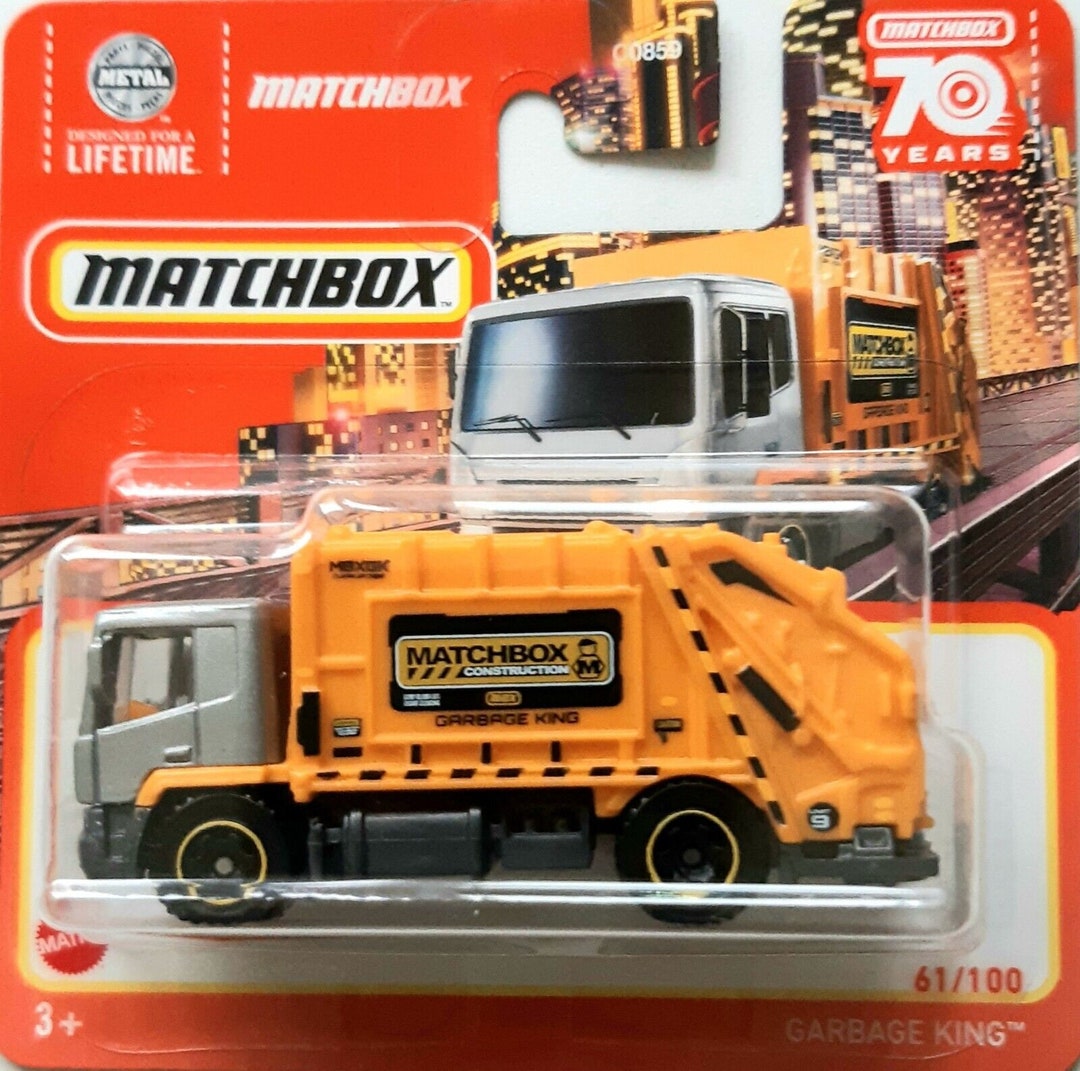 Matchbox Garbage King Truck Yellow Perfect Birthday Gift Rare Miniature