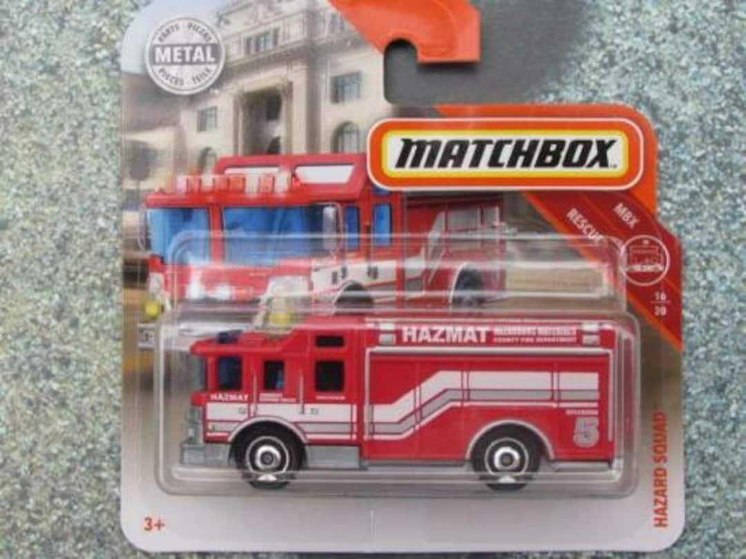 Matchbox HAZARD SQUAD Fire Engine Tender Red Mbx Rescue Perfect Birthday Gift Miniature Toy Car Etsy