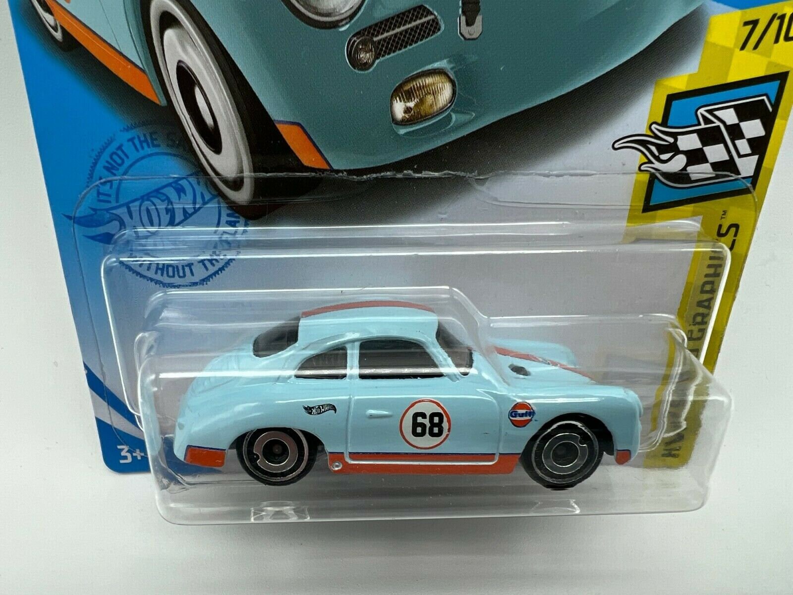 Hot Wheels Porsche 356 Outlaw Light Blue Hw Speed Graphics