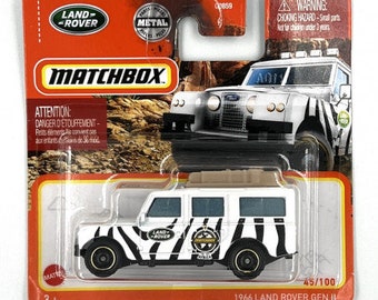 Matchbox 1965 Land Rover GEN II Safari White MBX Jungle Perfect Birthday Gift Miniature Collectable Model Toy Car