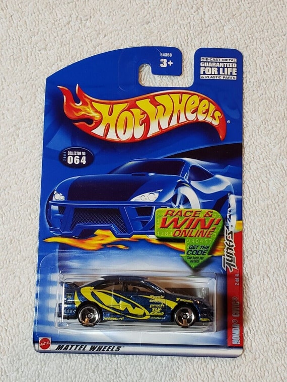 Hot Wheels Vintage 2002 Honda Civic Blue Tuners Birthday Gift Miniature Toy Car Valentine s Day Gift