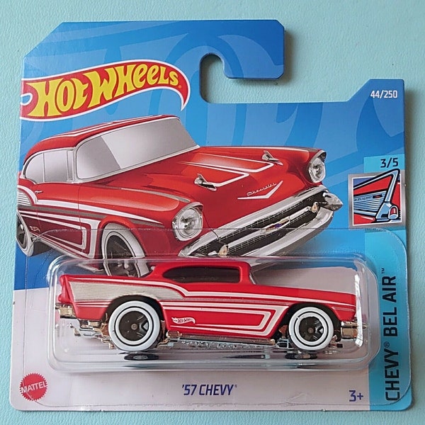 Hot Wheels 1957 Chevy Red HW Chevy Bel Air Serie Perfektes Geburtstagsgeschenk Miniatur Sammler Modell Spielzeugauto