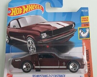 Hot Wheels '65 Mustang 2+2 Fastback Dark Brown HW Muscle Mania Perfect Birthday  Gift Rare Miniature Collectable Model Toy Car