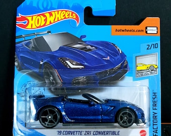 Hot Wheels  Corvette ZR1 Convertible Dark Blue Factory Fresh  Rare Miniature Collectable Model Toy Car