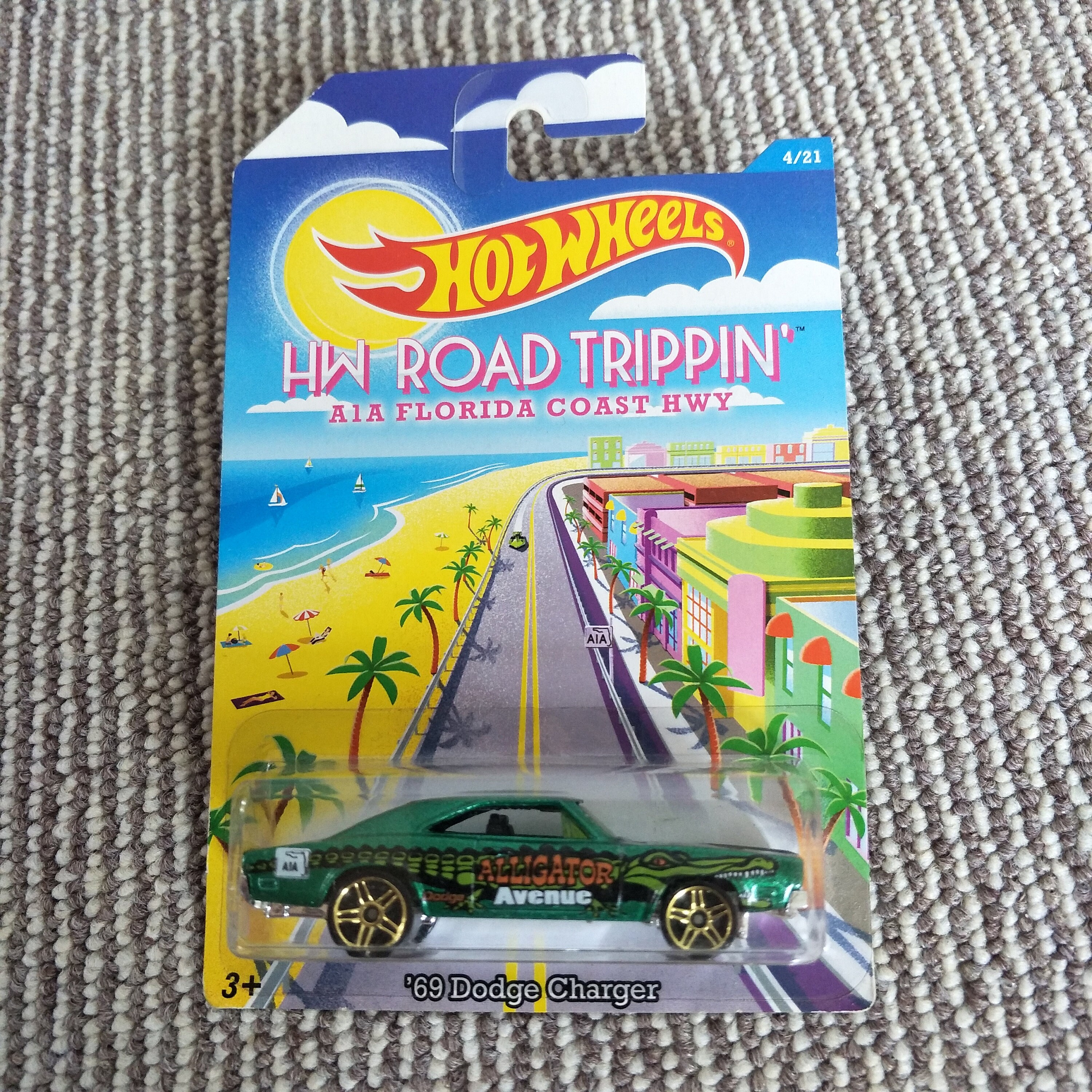 Hot Wheels HW ROAD TRPPIN' A1A FLORIDA COAST HWY '69 DODGE CHARGER 4/21 Hot Wheels HW ROAD TRPPIN' A1A FLORIDA COAST HWY '69 DODGE CHARGER 4/21