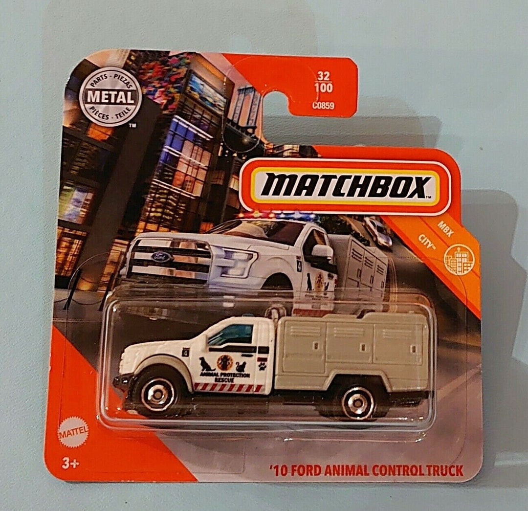Matchbox Ford Animal Control Truck White Cab Mbx City