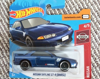 Hot Wheels Nissan Skyline GT-R R32 Blue 1:64 Diecast Model Car 