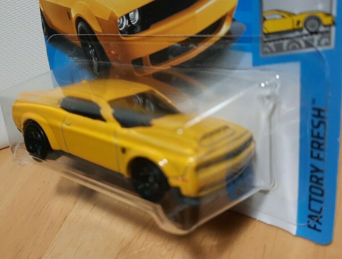 Hot Wheels Dodge Challenger SRT Demon Yellow HW Factory