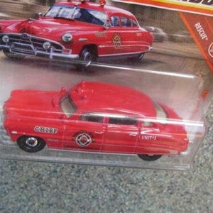 Matchbox 1951 Hudson Hornet Police Car Red Mbx Rescue Rare Miniature Collectable Model Toy Car image 2