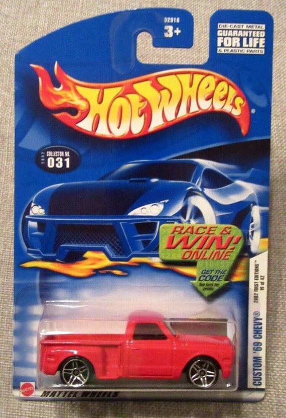 Hot Wheels Custom 69 Chevy Truck Red 2002 First Editions Perfect Birthday Gift Miniature Collectable Model Toy Car Etsy