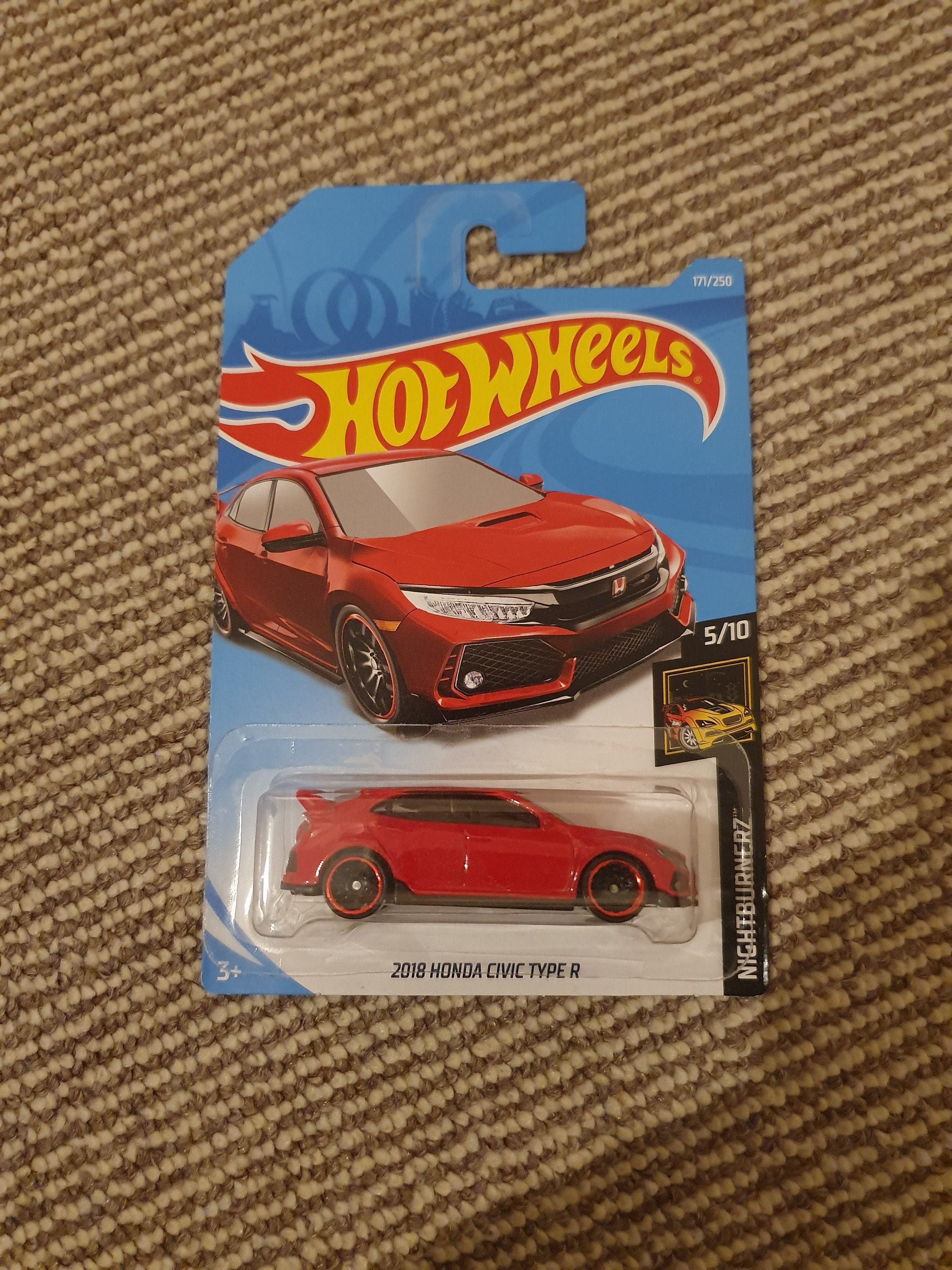 Hot Wheels Honda Civic Type R Red Night Burnerz Perfect Birhtday Gift Rare Miniature Collectable Model Toy Car