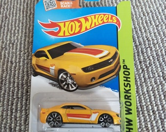 Hot Wheels  Chevy Camaro Special Edition Yellow HW Workshop  Perfect Christmas  Gift Rare Miniature Collectable Model Toy Car