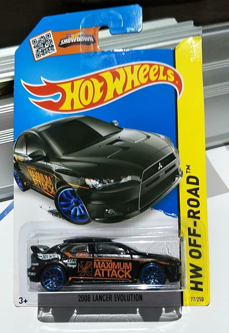 Hot Wheels Mitsubishi Lancer Evolution Black HW Off Road Perfect Birthday Gift Rare Miniature Collectable Model Toy Car image 3