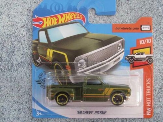 Hot Wheels 69 CHEVY PICKUP Dark Green HW Hot Trucks Perfect Birthday Gift Miniature Toy Car