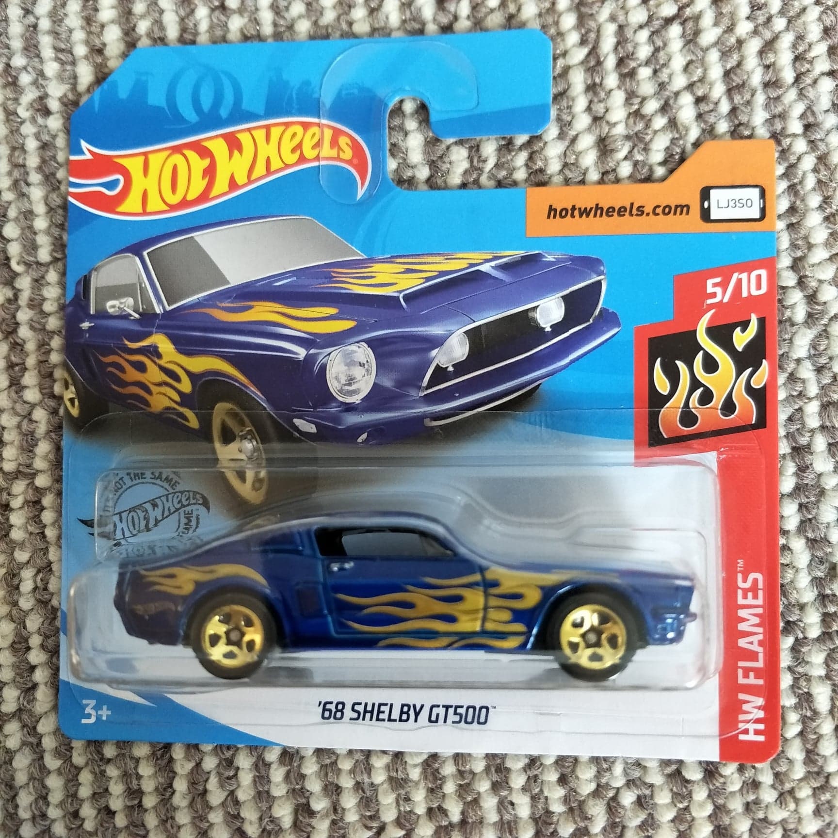Hot Wheels '67 Shelby GT-500 HW Flames #10/10 Red Die-Cast 1:64 Scale Must See 