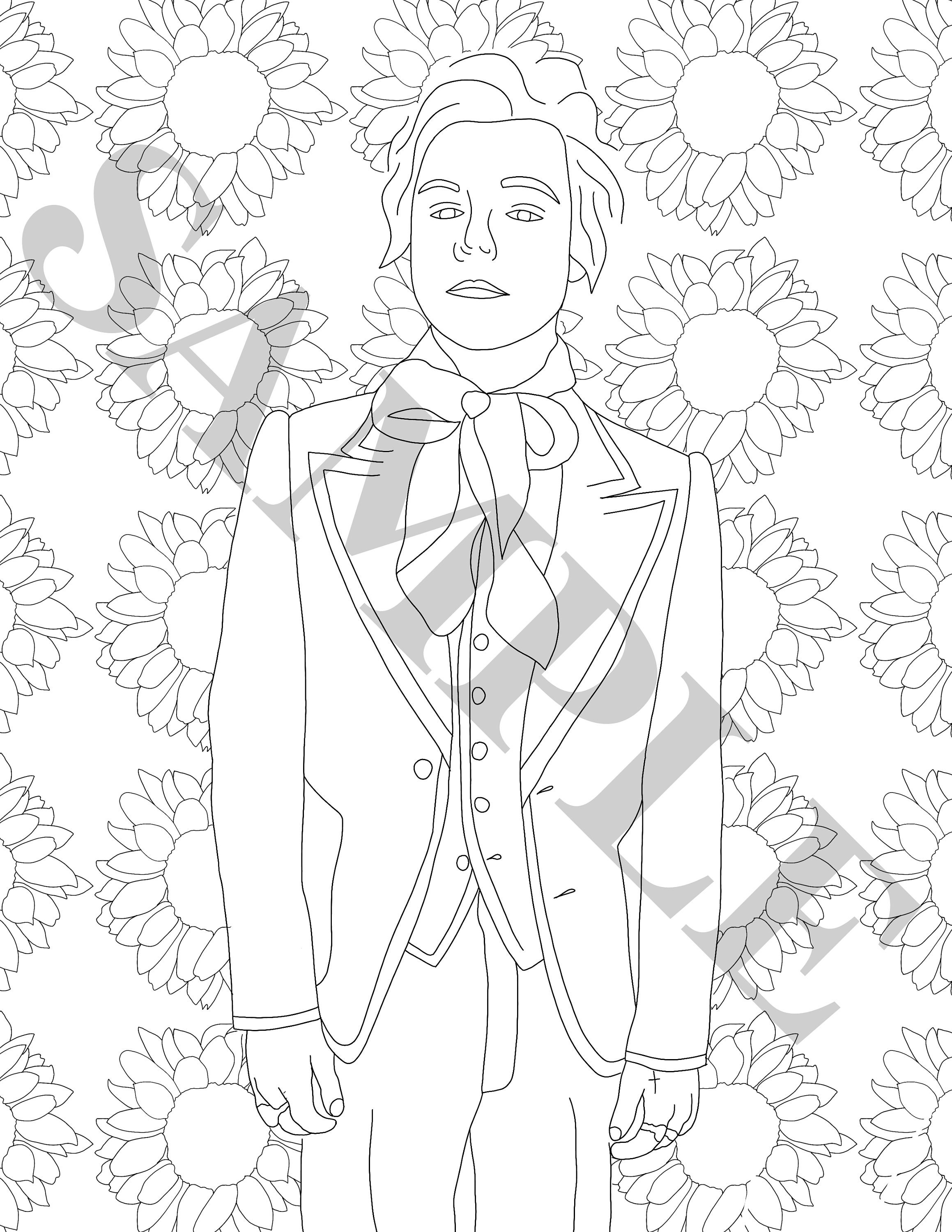 Harry Styles Coloring Book Digital Download Etsy UK