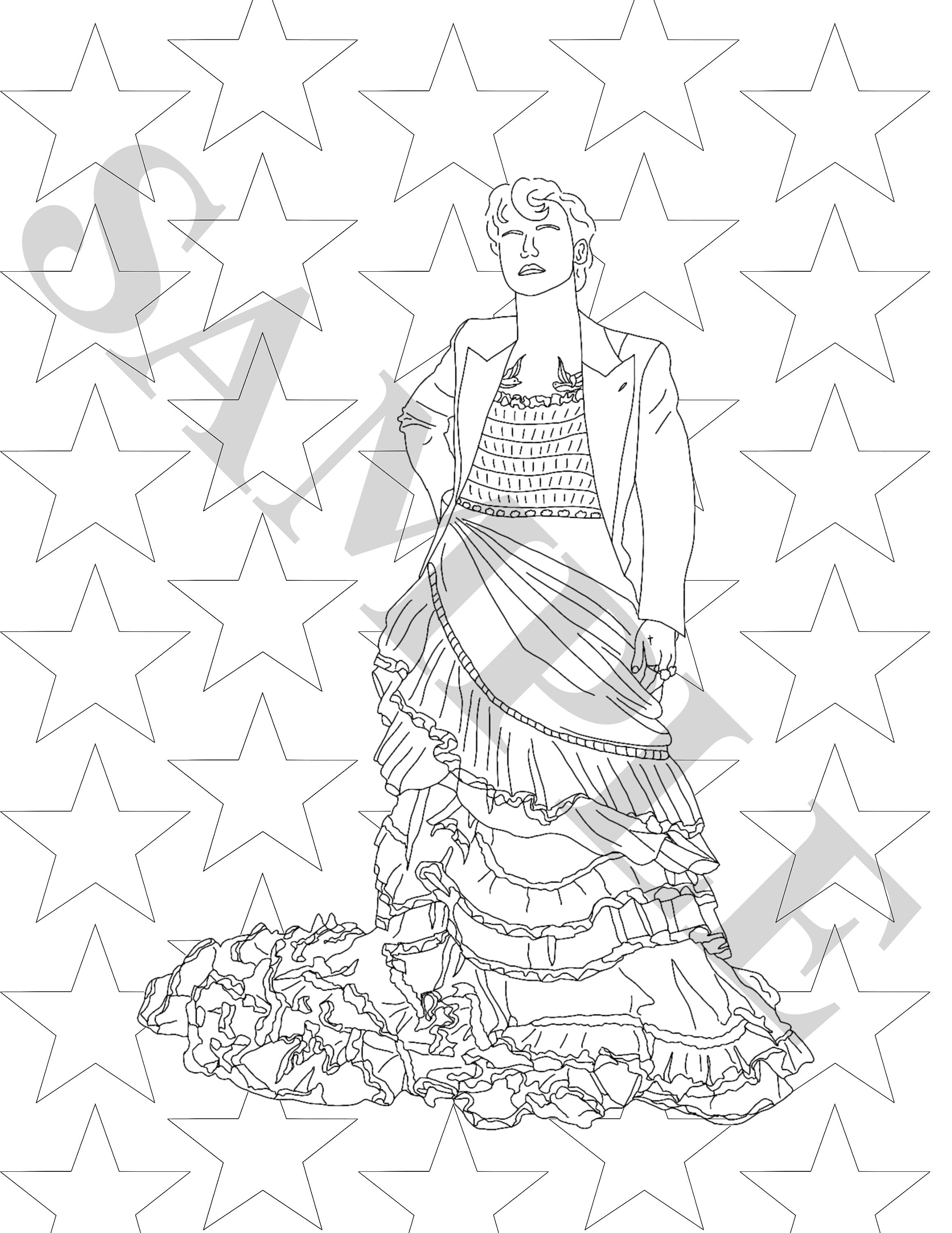 Harry Styles Coloring Book Digital Download - Etsy UK