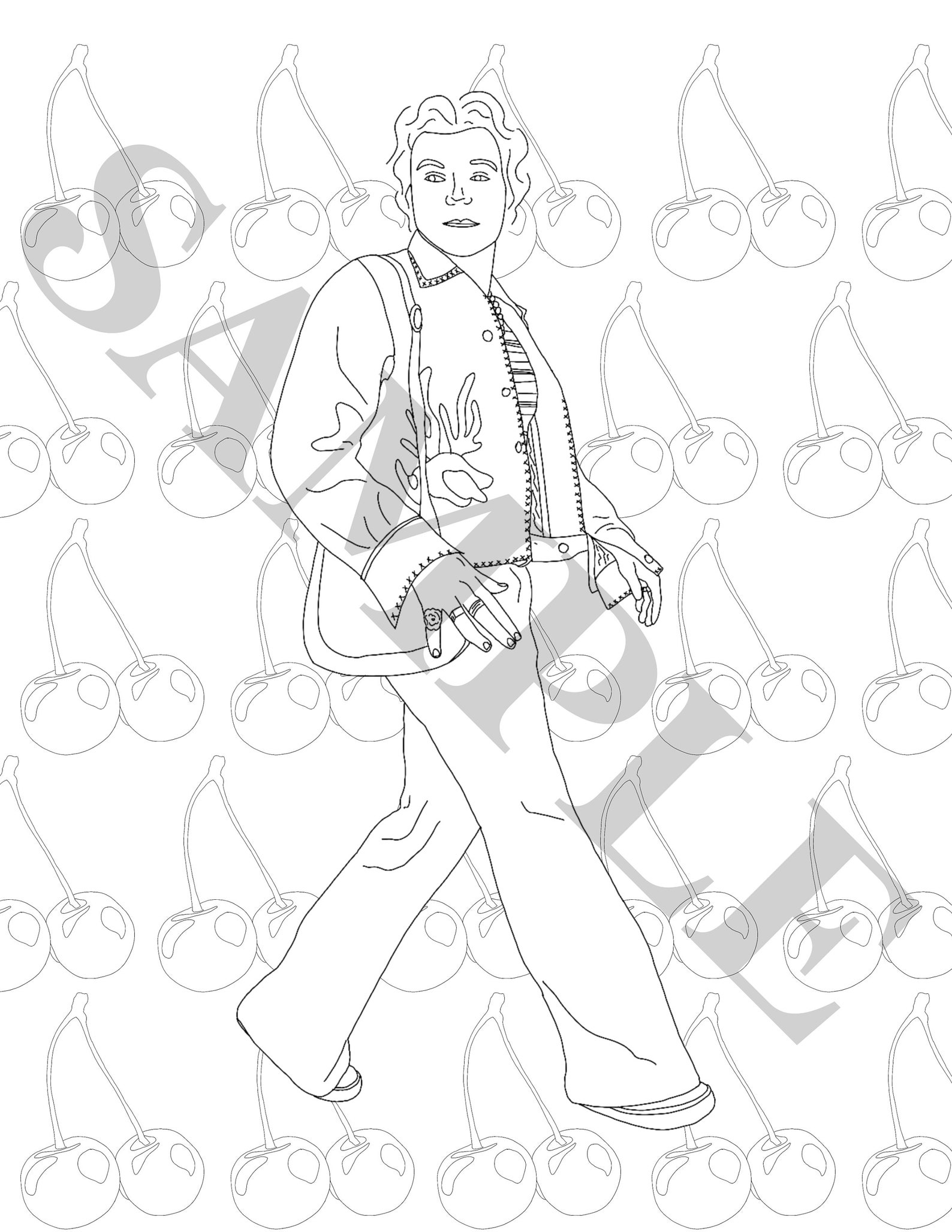 Harry Styles Coloring Book Digital Download Etsy UK