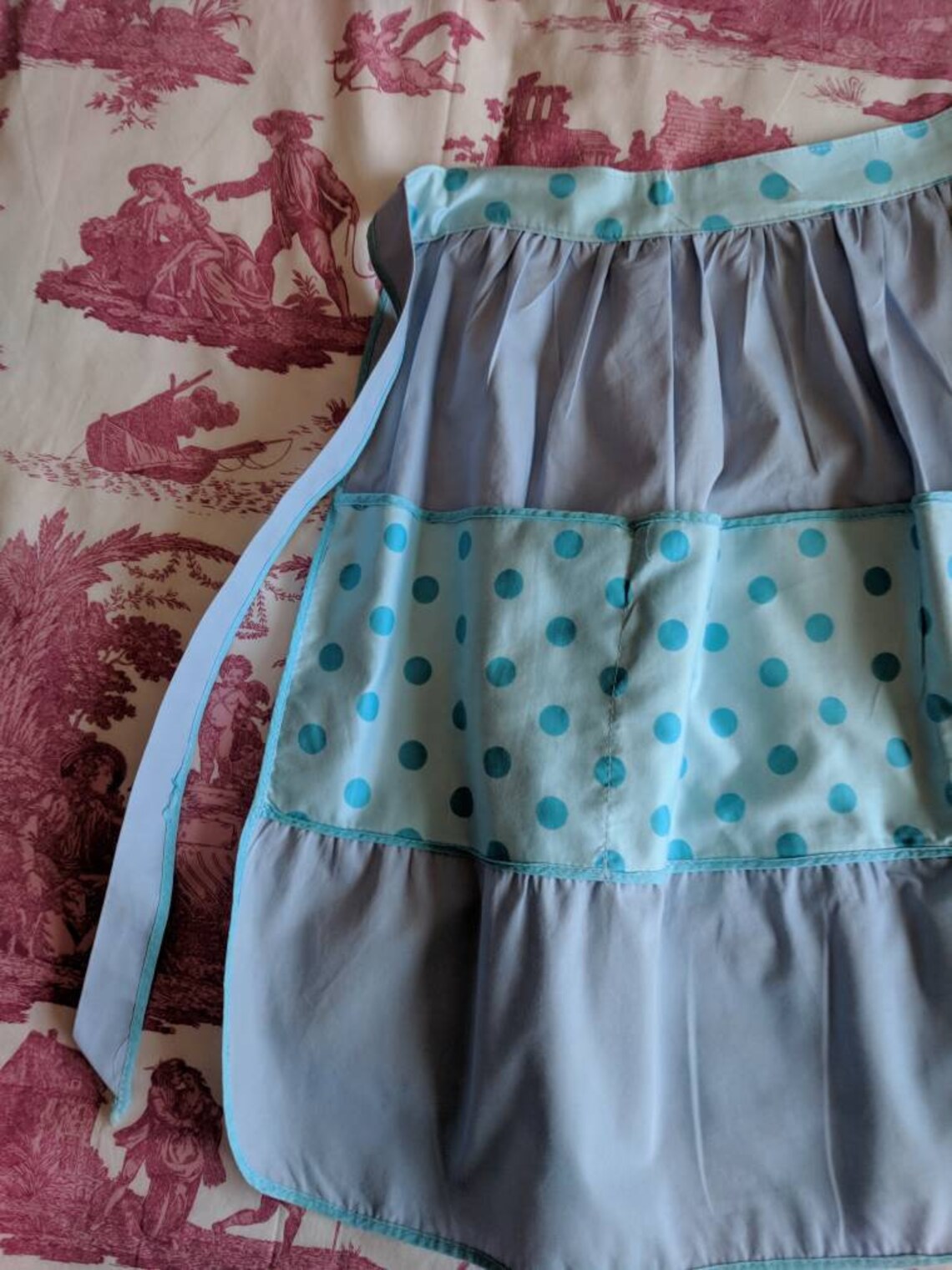 Apron Retro Vintage Polka Dots Half Apron Waist Apron Etsy