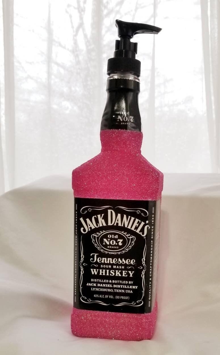 Hot Pink Glitter Jack Daniel Whiskey Liqueur Bouteille De Etsy