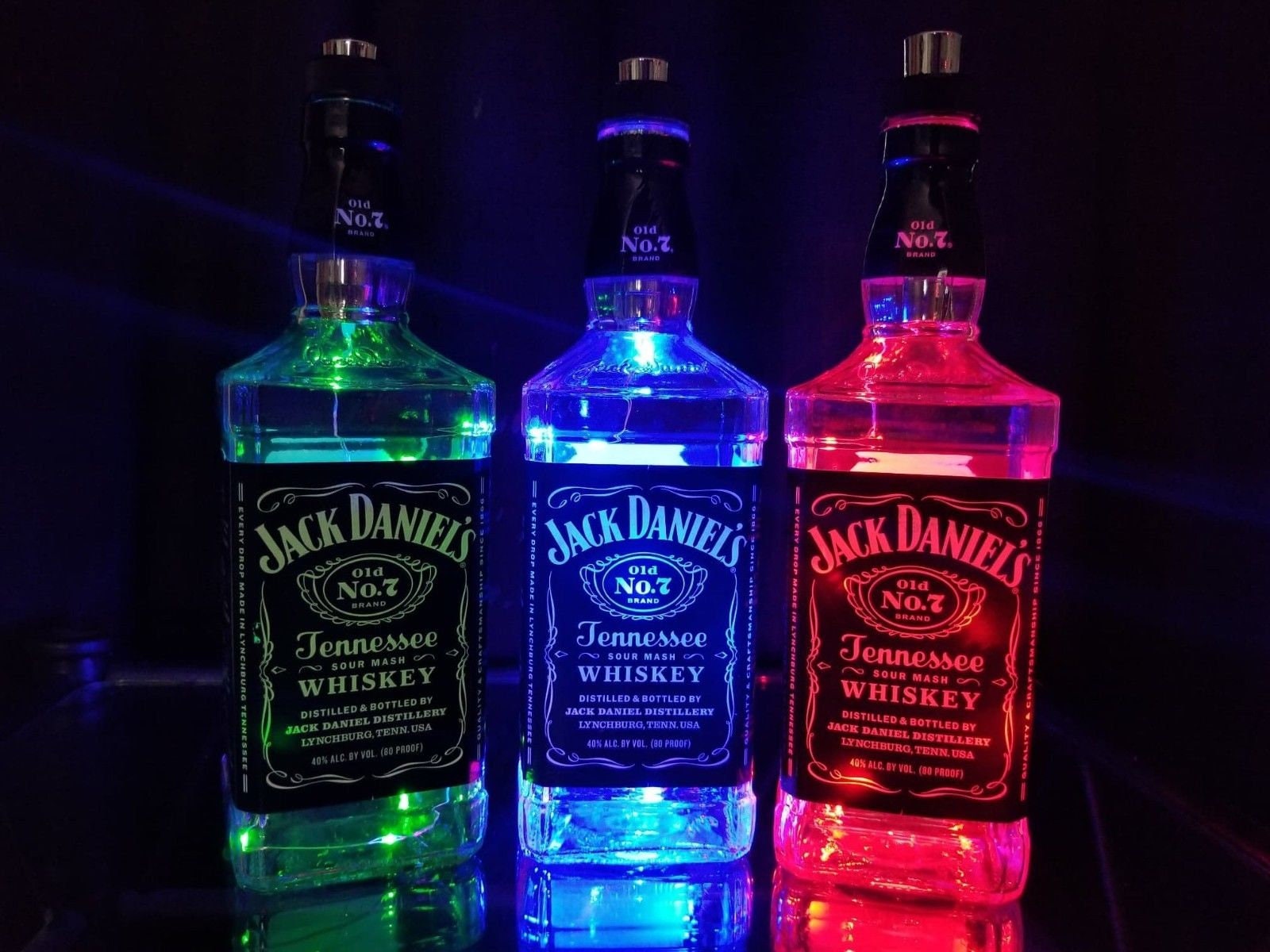 Jack Daniels Tennessee Whiskey Liquor Bottle Push LED Light Jack Daniels Tennessee Whiskey Liquor Bottle Push LED Light