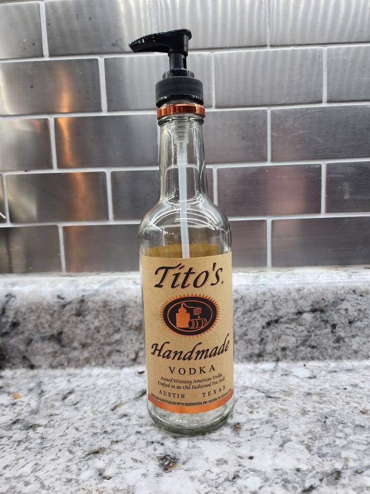 Tito's Vodka Hand Soap Dispenser Bottle 375ml 750ml Bathroom Dispenser