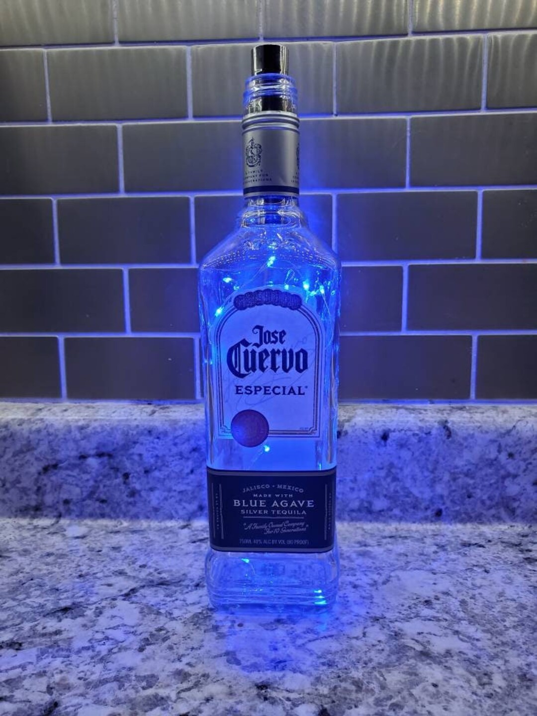 Jose Cuervo Silber Tequila Blue Agave Recycled Liquor Etsy