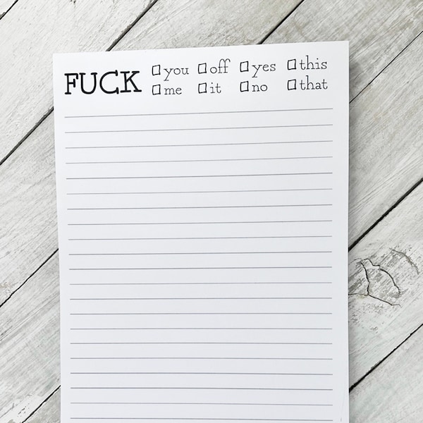 BIG fuck this notepad, fuck it, funny gift for her, to do list, gift for women, gift for her, checklist, funny notepad, best friend gift