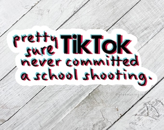 School shootings, ban tiktok, ban assault weapons, decal for iphone, sticker, feminist activist, women's rights, liberal gift,