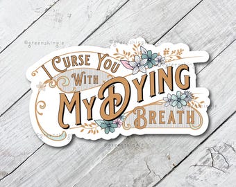 MFM Weatherproof Sticker, True Crime Murderino, Laptop Decal, Curse you with my dying breath