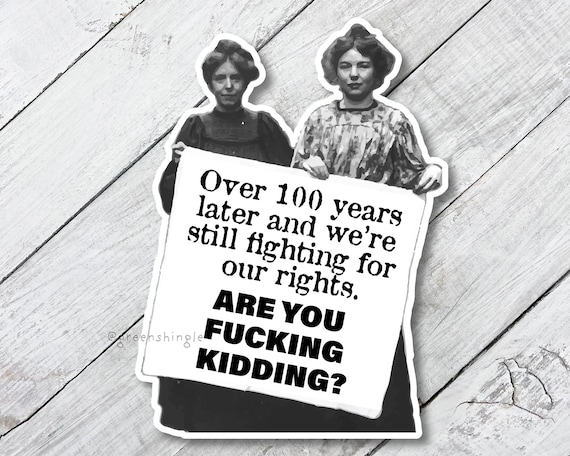 Feminist Activist Sticker: Vintage Women's Rights Decal