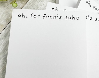 for fuck's sake sticky note, funny gift for her, coworker gift, gift for women, gift for her, gift for boss, best friend gift, office humor