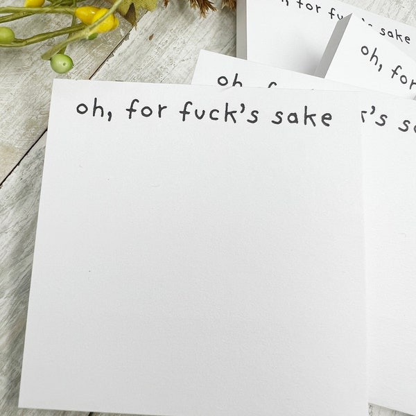 for fuck's sake sticky note, funny gift for her, coworker gift, gift for women, gift for her, gift for boss, best friend gift, office humor